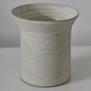Flared Rim Off-White Vase