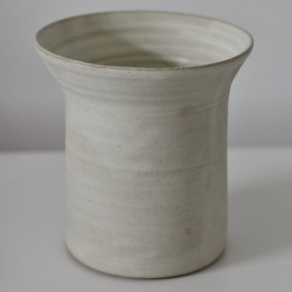 Flared Rim Off-White Vase