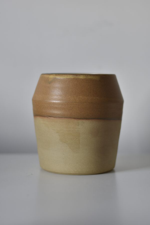 Medium Brown Wide Rimmed Vase - Image 2