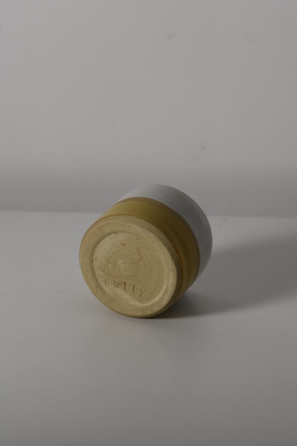 Split Mustard Flat White Mug - Image 2